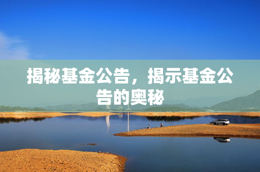 揭秘基金公告，揭示基金公告的奥秘