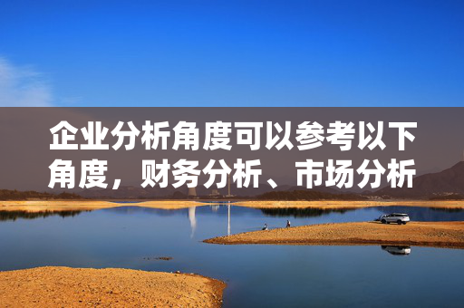 企业分析角度可以参考以下角度，财务分析、市场分析、竞争分析、战略分析等。