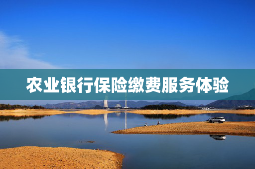 农业银行保险缴费服务体验