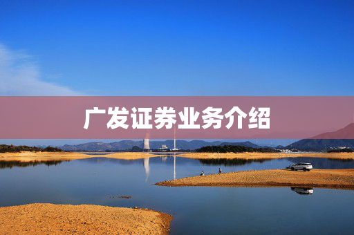 广发证券业务介绍