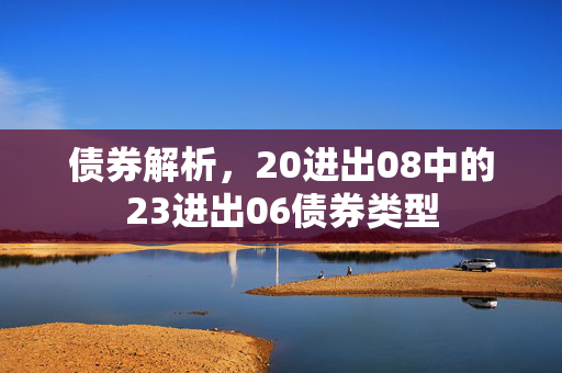 债券解析，20进出08中的23进出06债券类型