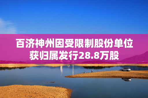 百济神州因受限制股份单位获归属发行28.8万股
