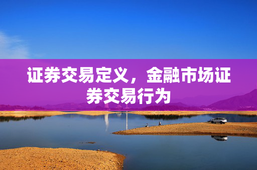 证券交易定义，金融市场证券交易行为