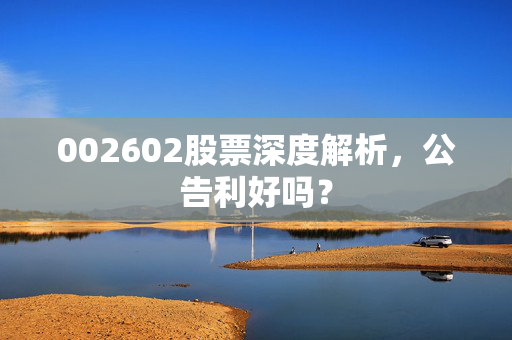 002602股票深度解析，公告利好吗？