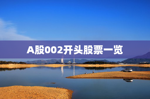 A股002开头股票一览
