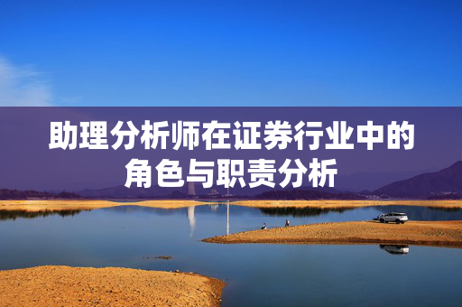 助理分析师在证券行业中的角色与职责分析