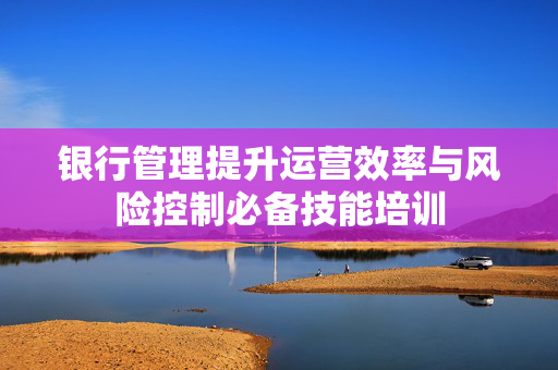银行管理提升运营效率与风险控制必备技能培训