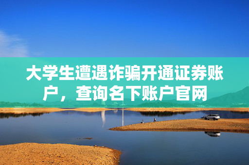 大学生遭遇诈骗开通证券账户，查询名下账户官网