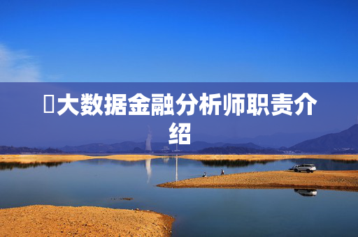 ​大数据金融分析师职责介绍