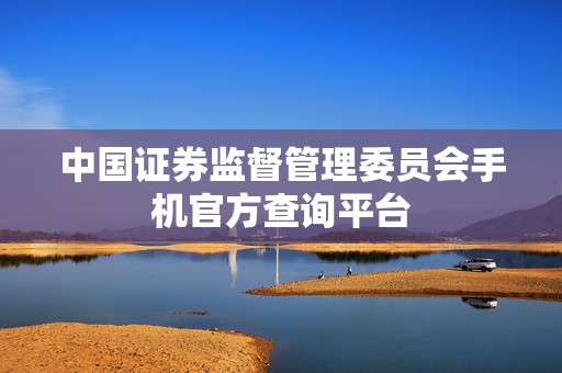 中国证券监督管理委员会手机官方查询平台