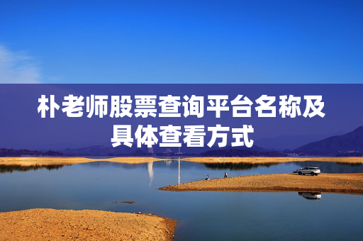 朴老师股票查询平台名称及具体查看方式