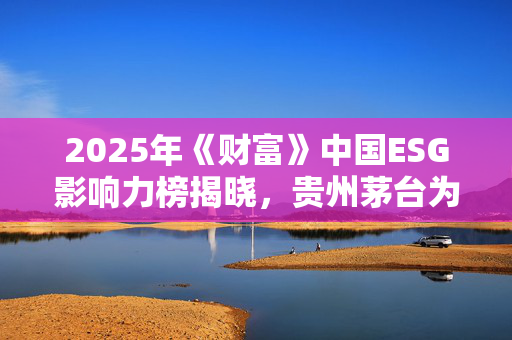 2025年《财富》中国ESG影响力榜揭晓，贵州茅台为唯一上榜白酒类企业