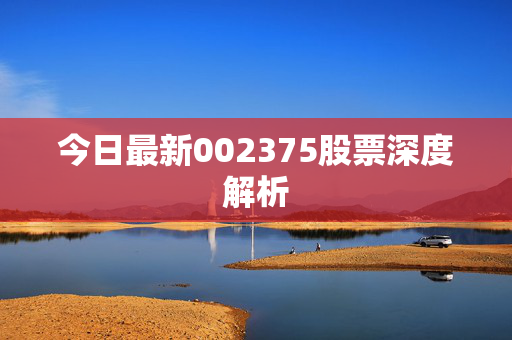 今日最新002375股票深度解析