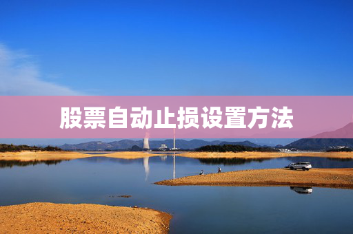 股票自动止损设置方法