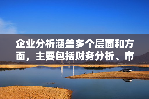 企业分析涵盖多个层面和方面，主要包括财务分析、市场分析、运营分析、战略分析、企业文化分析等。其中，财务分析是基础，通过数据解读和趋势预测，揭示企业的财务状况和经营成果；市场分析关注市场环境、竞争对手和消费者需求，为企业制定市场策略提供依据；运营分析则关注企业的生产、销售、采购等环节，分析运营效率和质量；战略分析则为企业制定长期发展目标和策略提供指导；企业文化分析则有助于塑造企业形象，提升员工归属感和凝聚力。