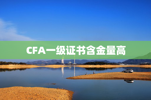 CFA一级证书含金量高