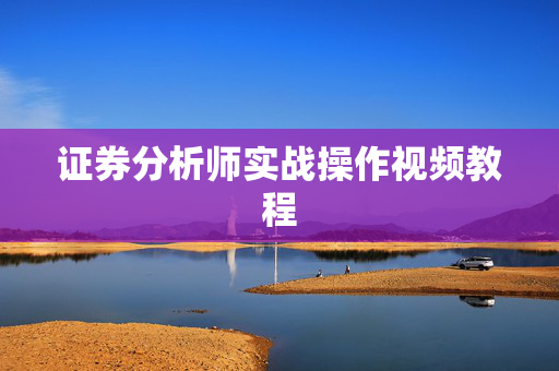 证券分析师实战操作视频教程