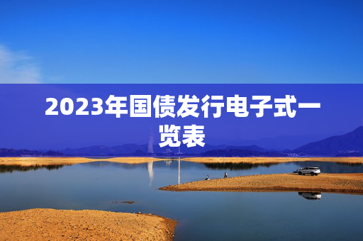 2023年国债发行电子式一览表