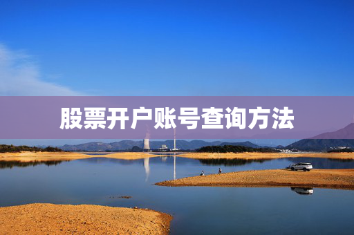 股票开户账号查询方法