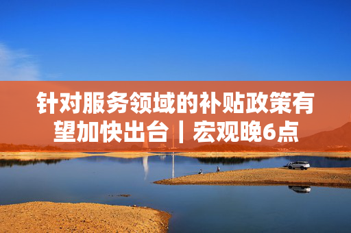 针对服务领域的补贴政策有望加快出台｜宏观晚6点